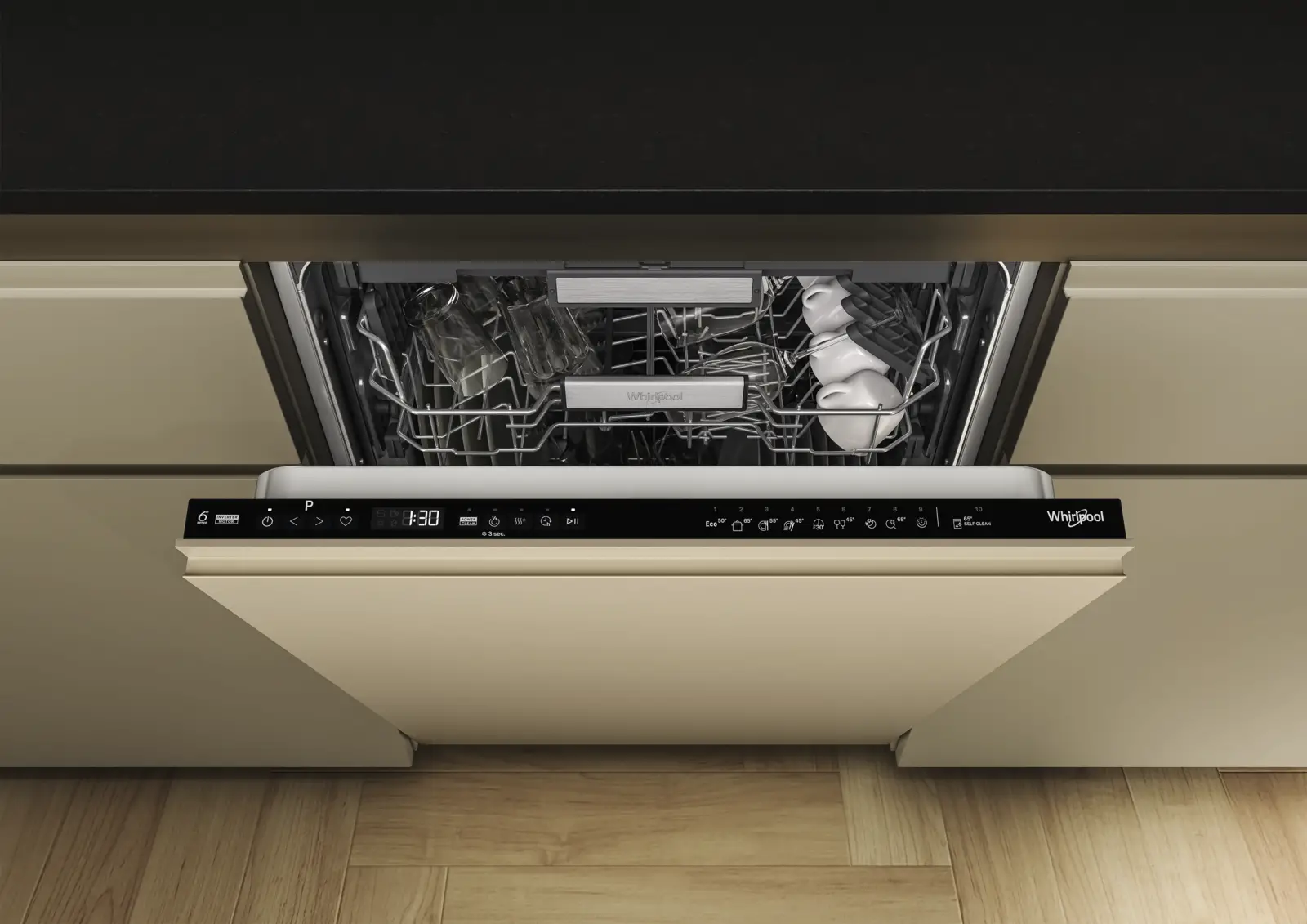 Whirlpool W7I HP40 LC inbouw vaatwasser