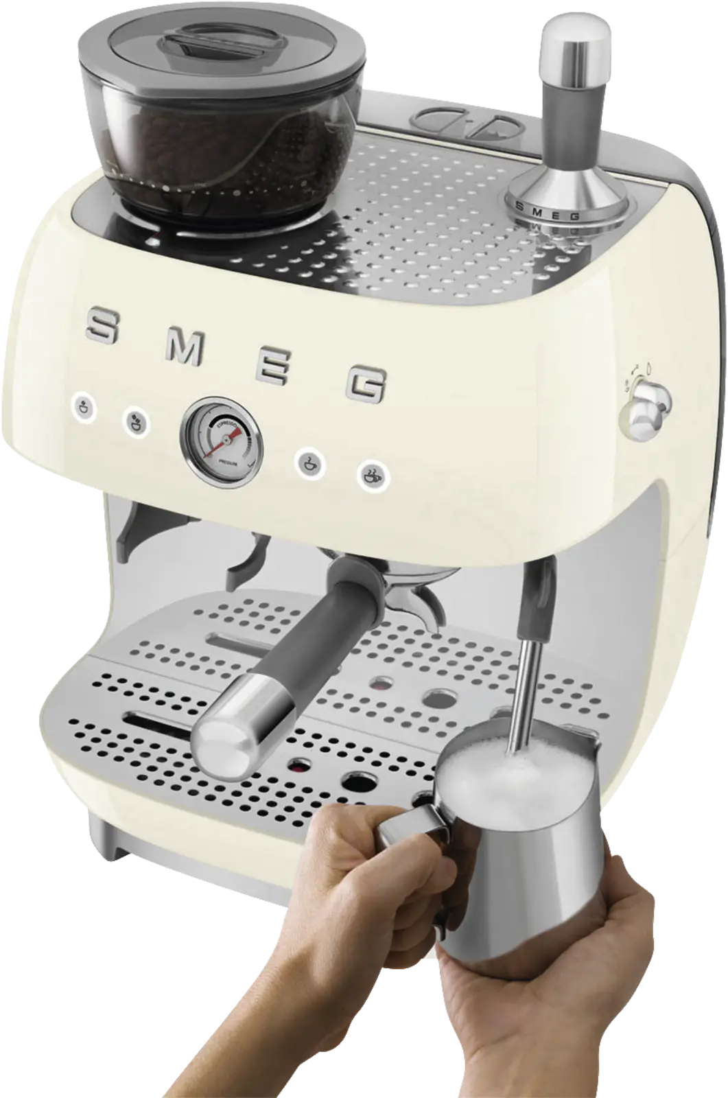 SMEG EGF03CREU Handmatige Espressomachine 50's Style - Creme