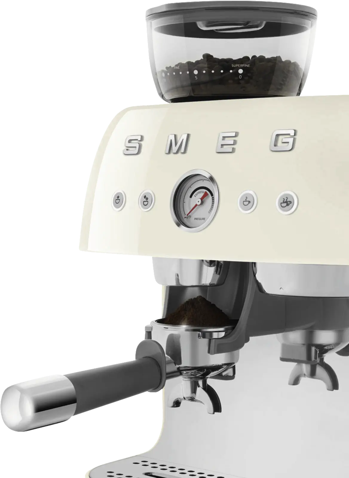 SMEG EGF03CREU Handmatige Espressomachine 50's Style - Creme
