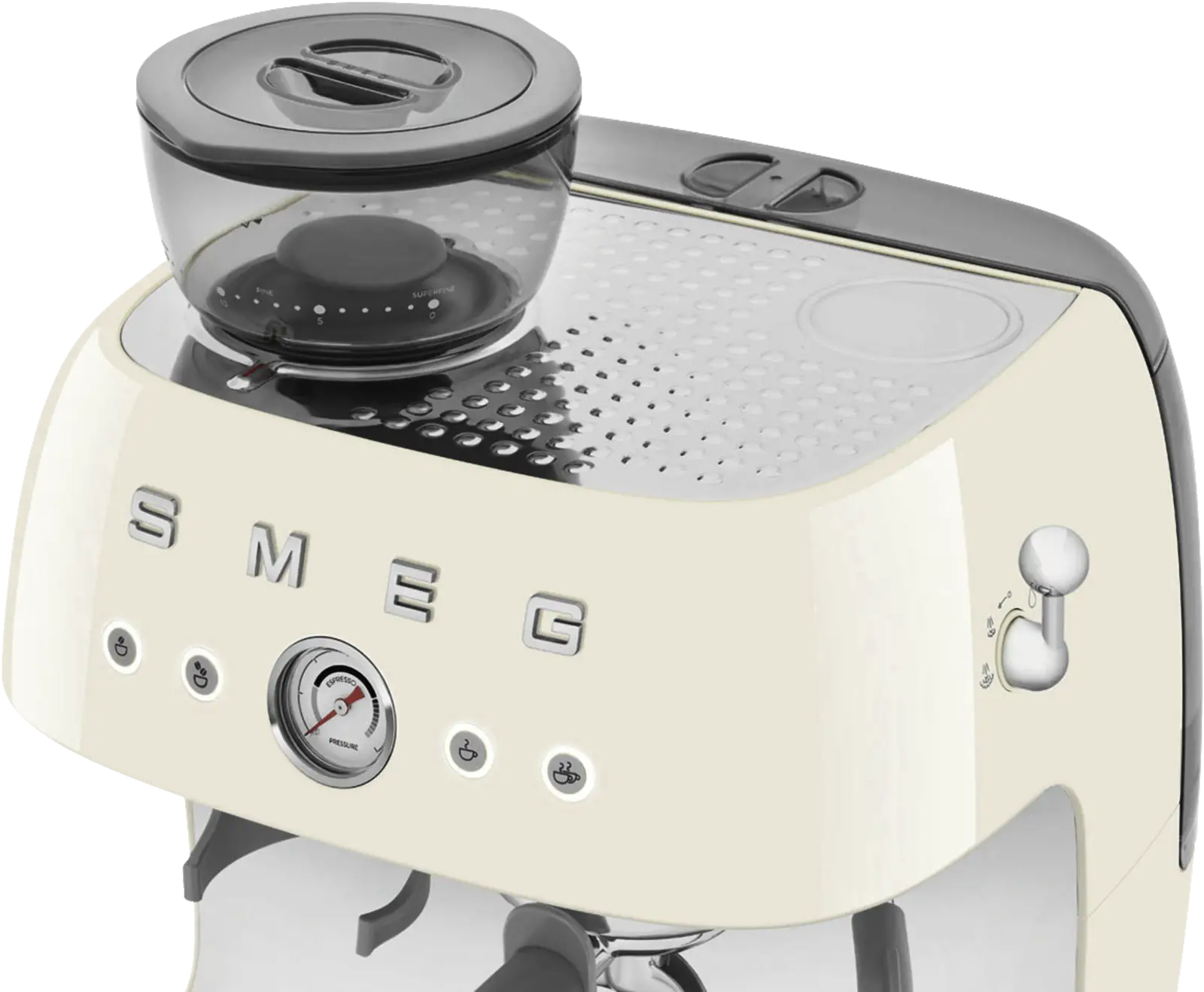 SMEG EGF03CREU Handmatige Espressomachine 50's Style - Creme