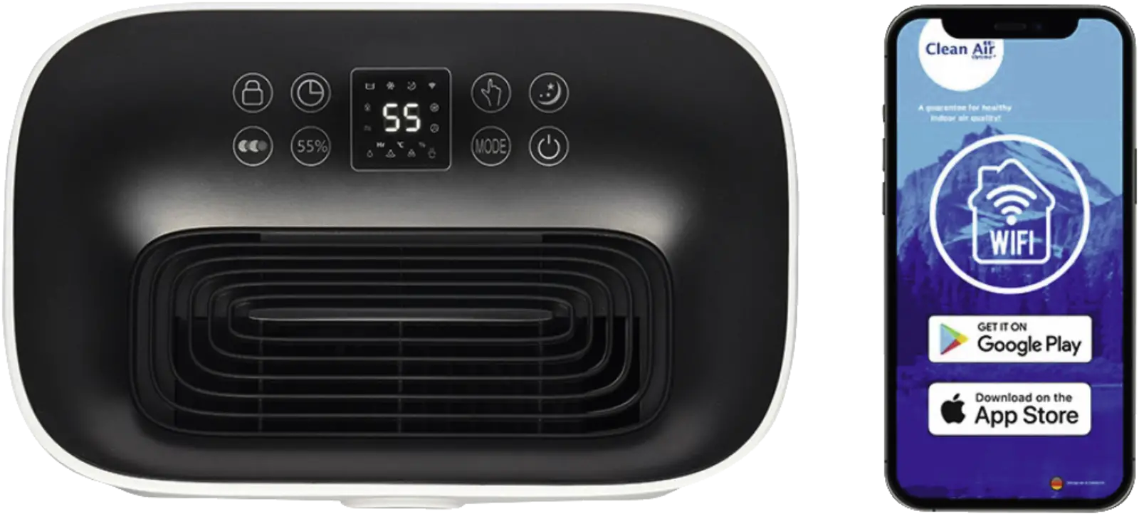 Clean Air CA-706 Smart Luchtontvochtiger en Luchtreiniger