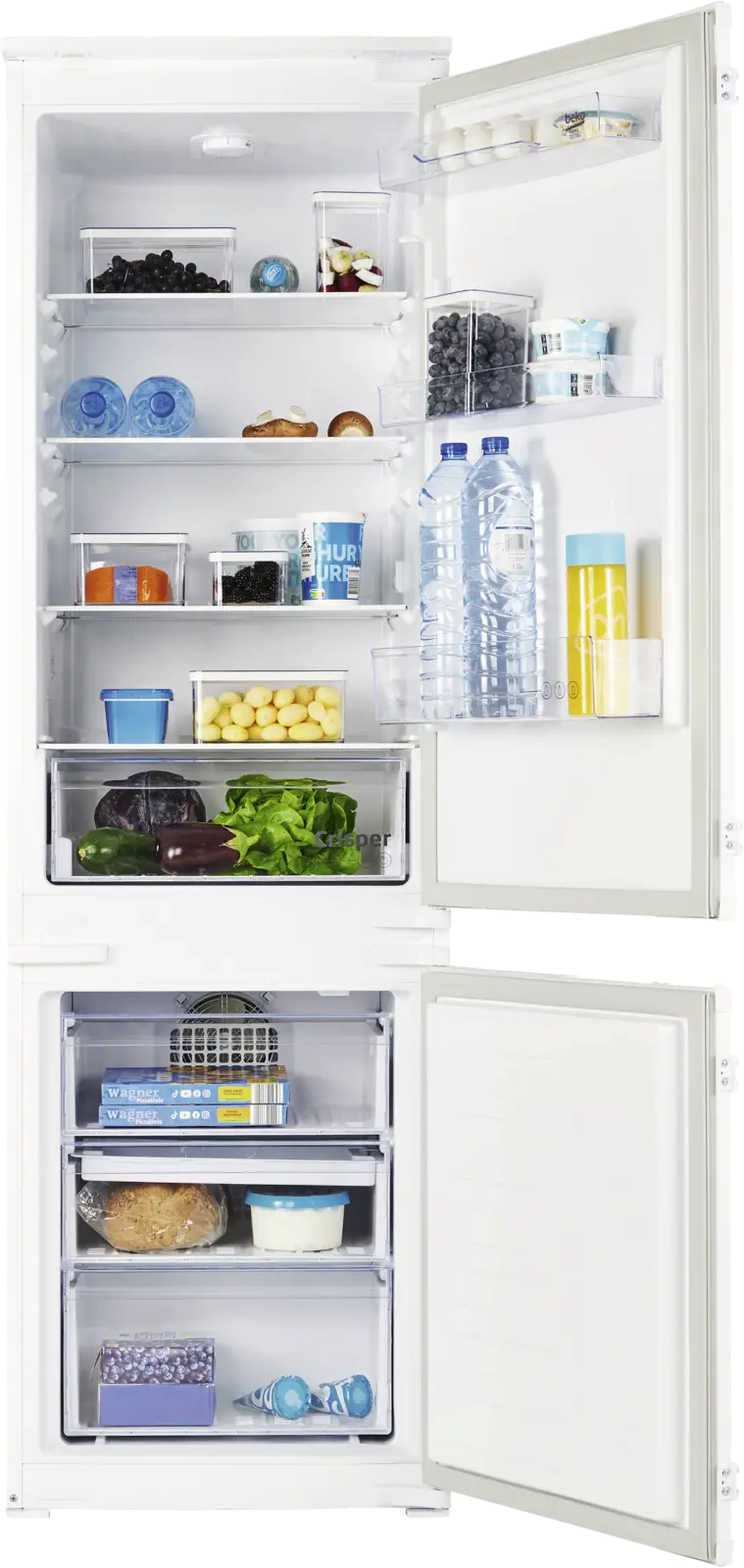 Beko BCHA275K41SN geïntegreerde koel-vriescombinatie