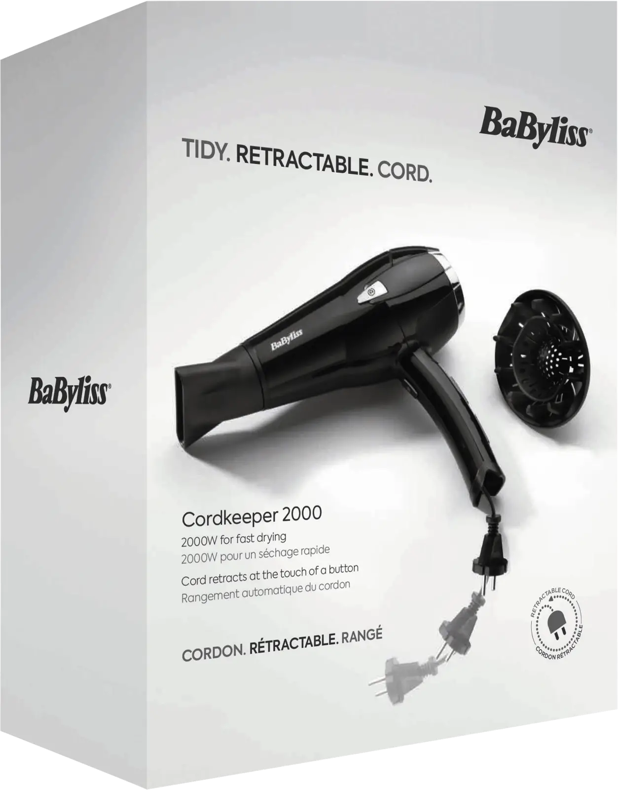 BaByliss D374DE Cordkeeper 2000 Föhn - Haardroger