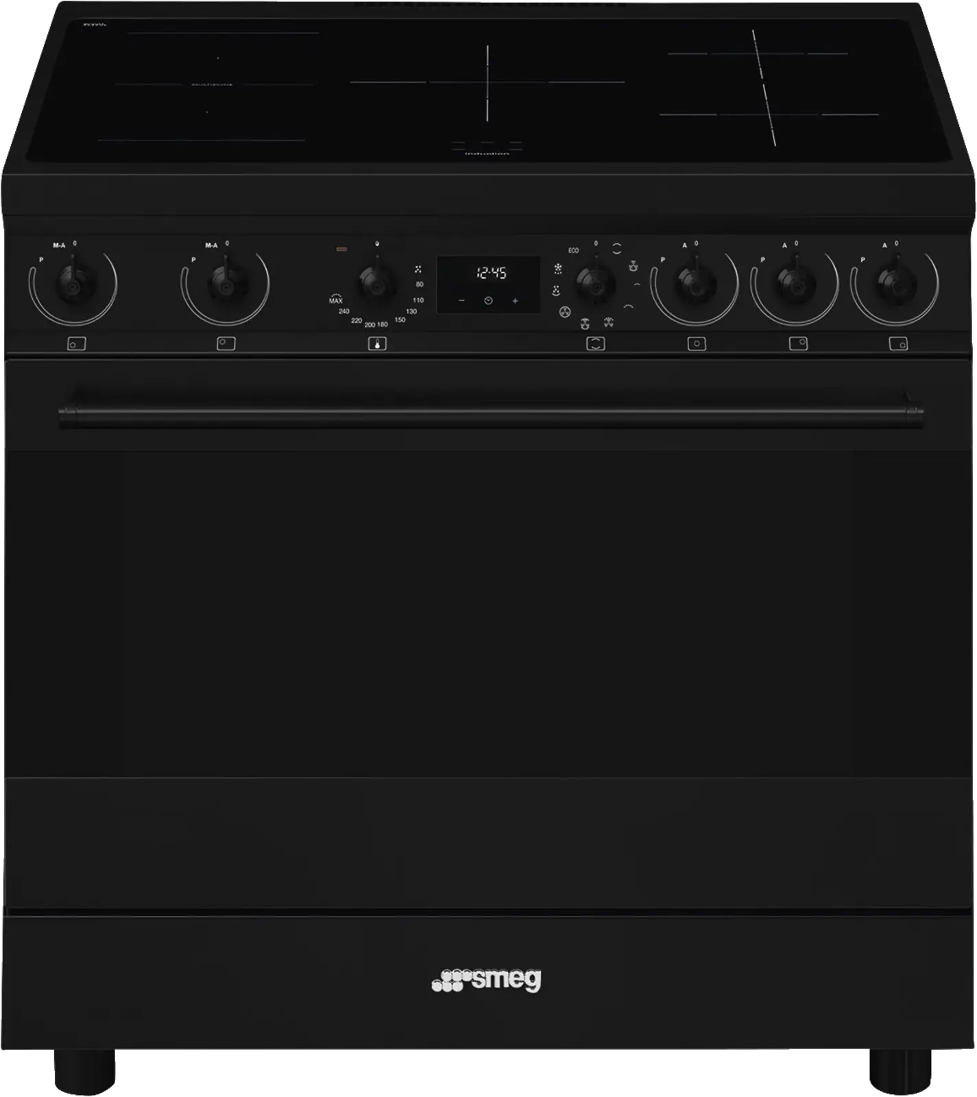 SMEG C9IMN2 Classici Esthetisch Fornuis met Inductiekookplaat - 90 x 60 cm - Zwart
