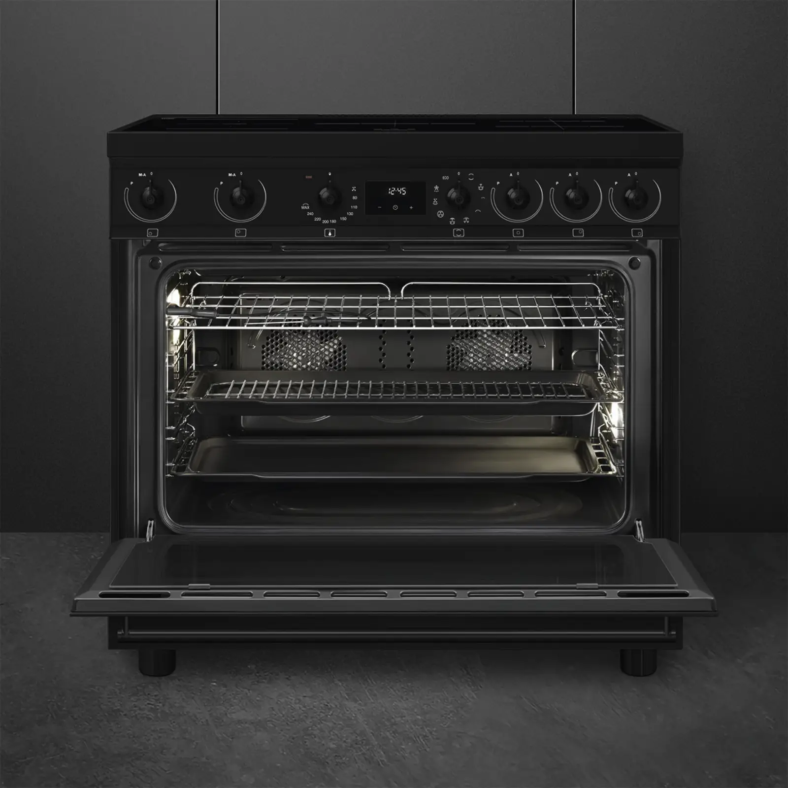 SMEG C9IMN2 Classici Esthetisch Fornuis met Inductiekookplaat - 90 x 60 cm - Zwart