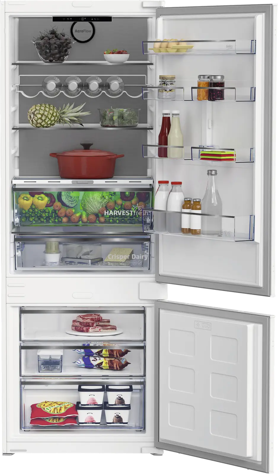 Beko BCNE400E50SHN Inbouw Koel-vriescombinatie