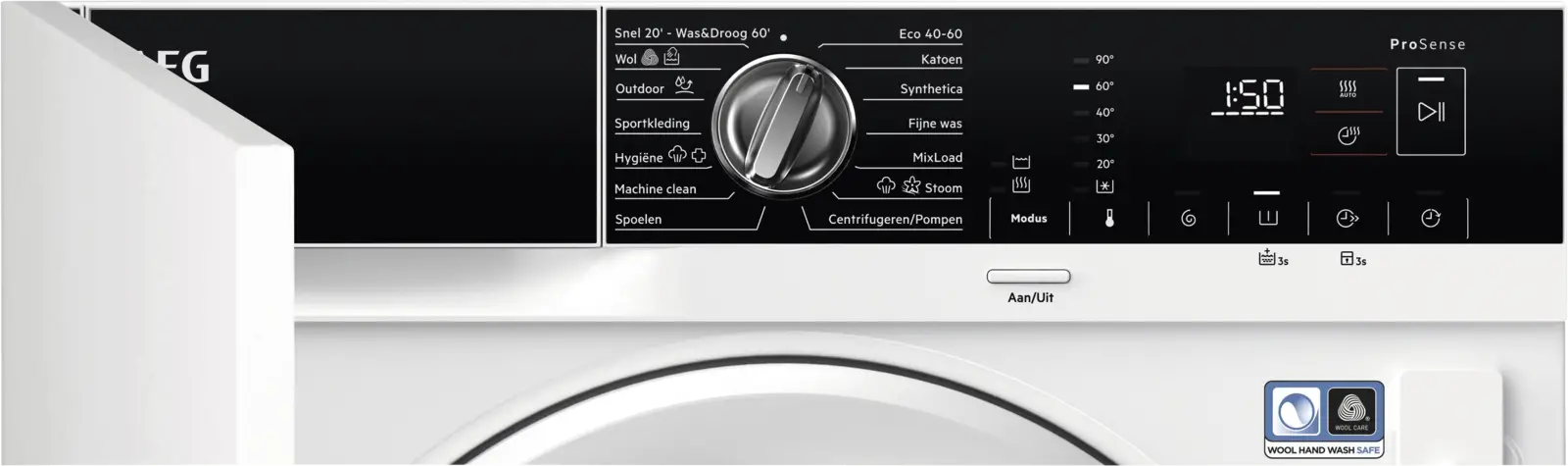 AEG LWR7676BI 7000 Serie SensiDry ProSteam inbouw was-droogcombinatie