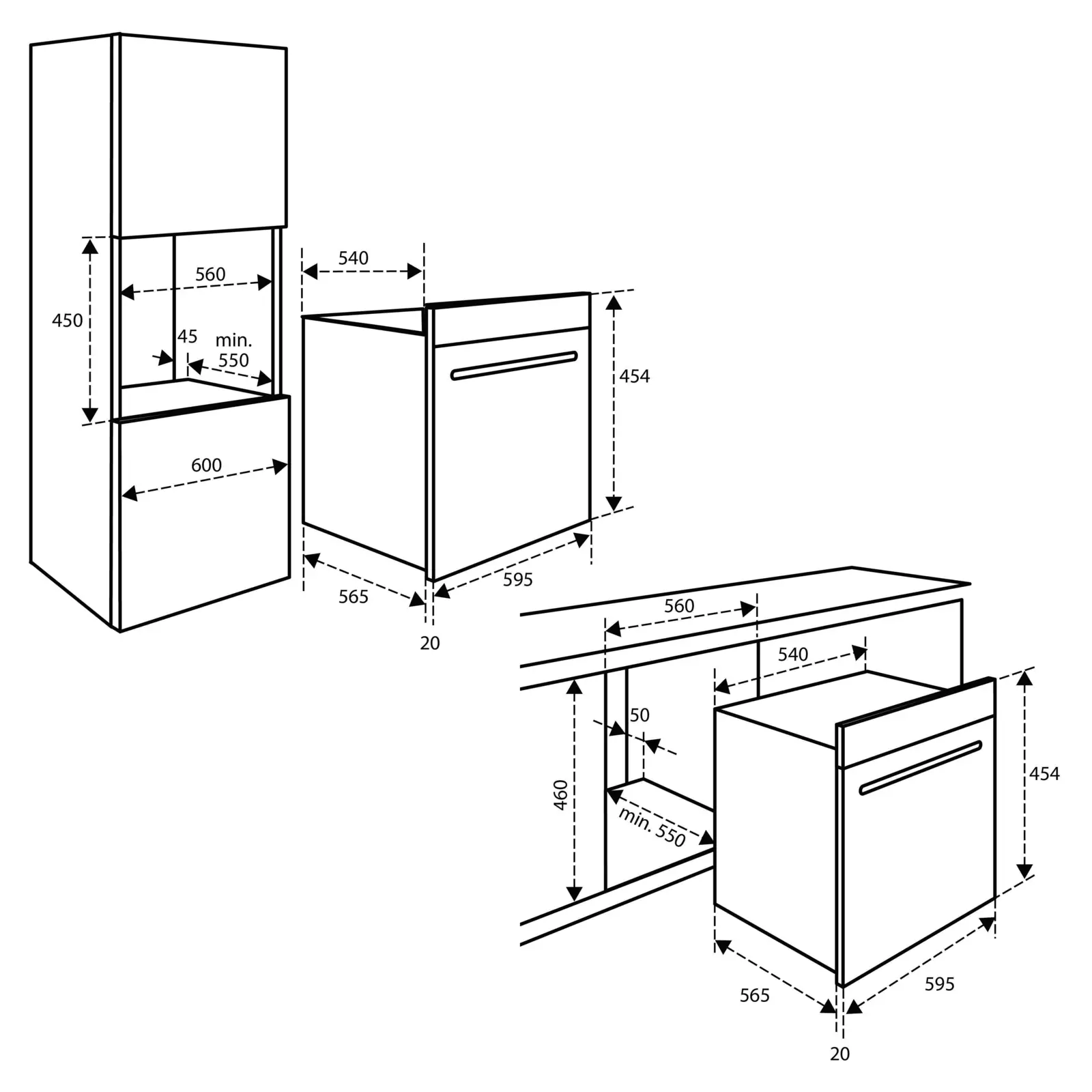 Inventum IMC4535GT Inbouw combi-oven met magnetron - Zwart