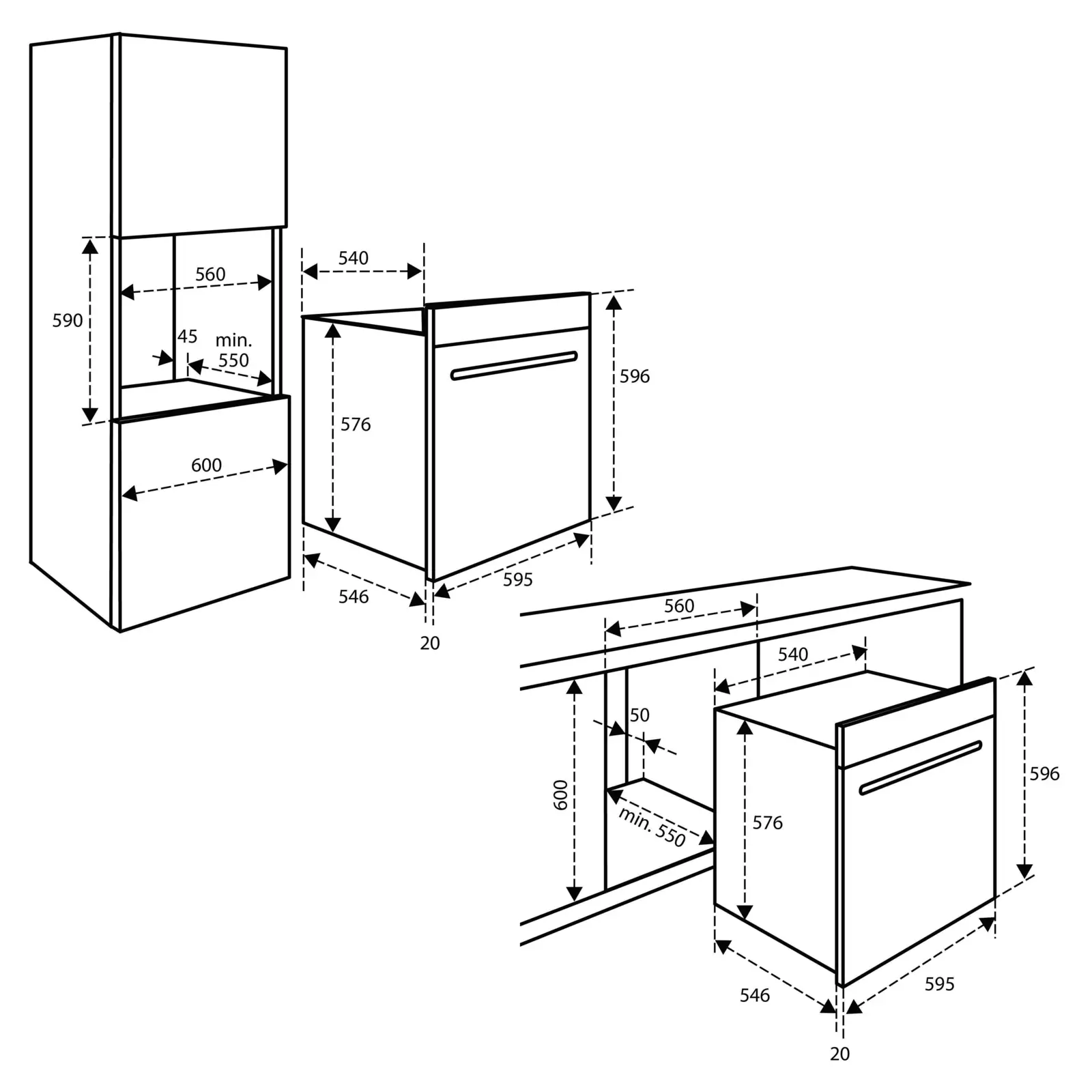 Inventum IMC6035GT Inbouw combi-oven met magnetron - Zwart