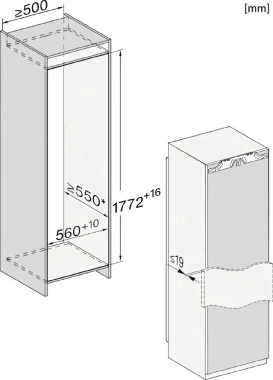 Miele FNS 7710 E inbouw vriezer