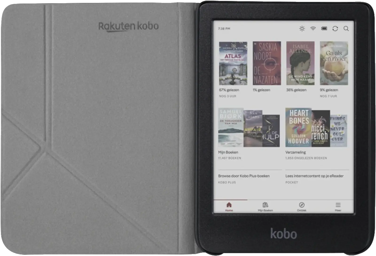 Kobo Clara sleepcover case groen