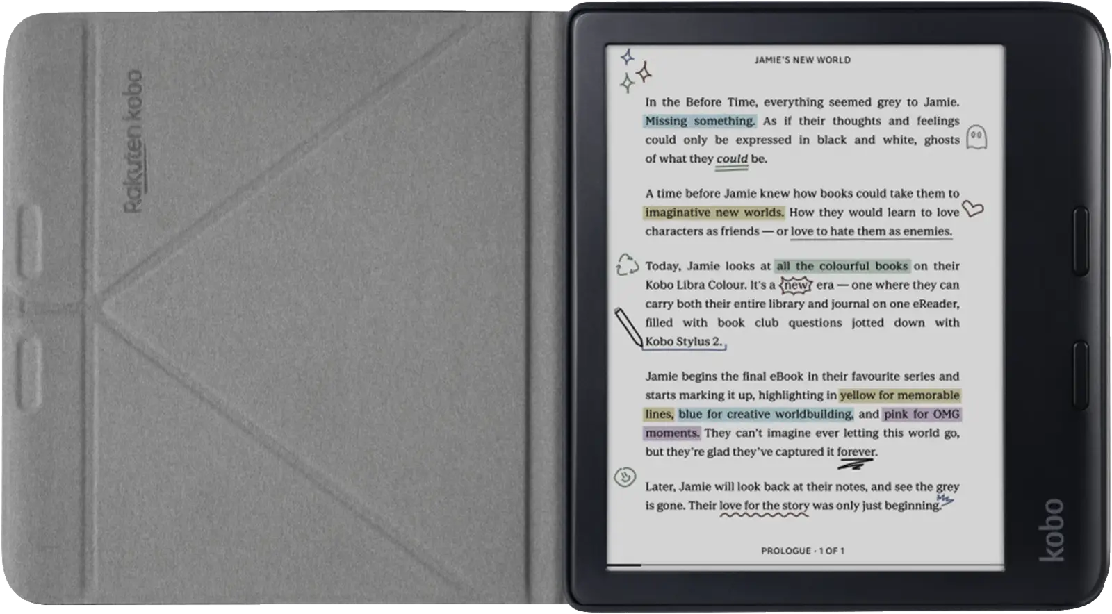 Kobo Libra sleepcover case zwart