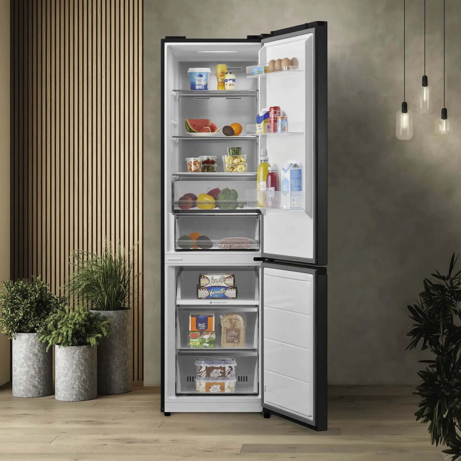 Inventum KV2010B Koel-vriescombinatie - Zwart
