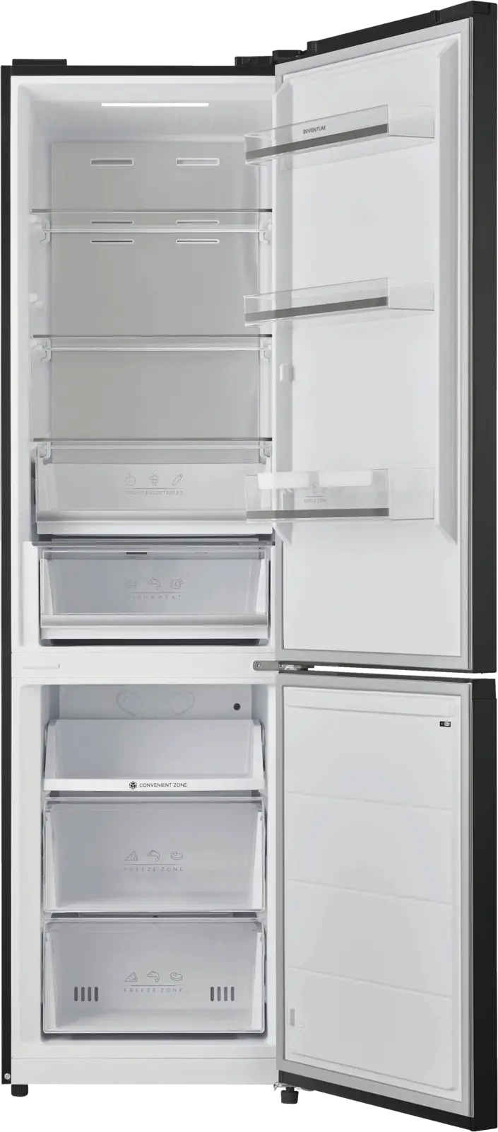 Inventum KV2010B Koel-vriescombinatie - Zwart