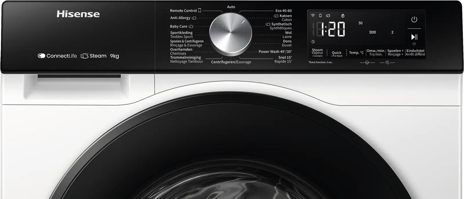 Hisense WF3S9043BW3/BLX Wasmachine 