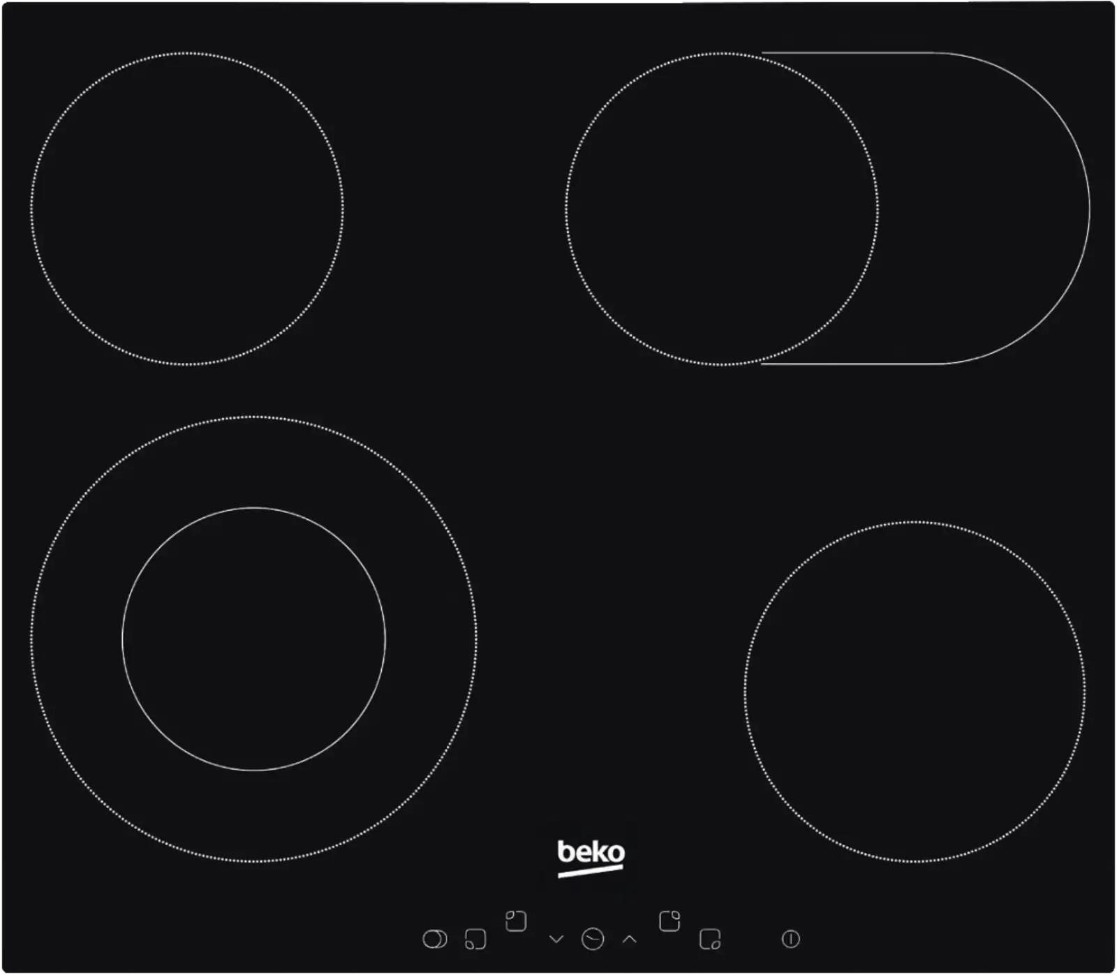 Beko HIC64403 Inbouw Vitrokeramische Kookplaat