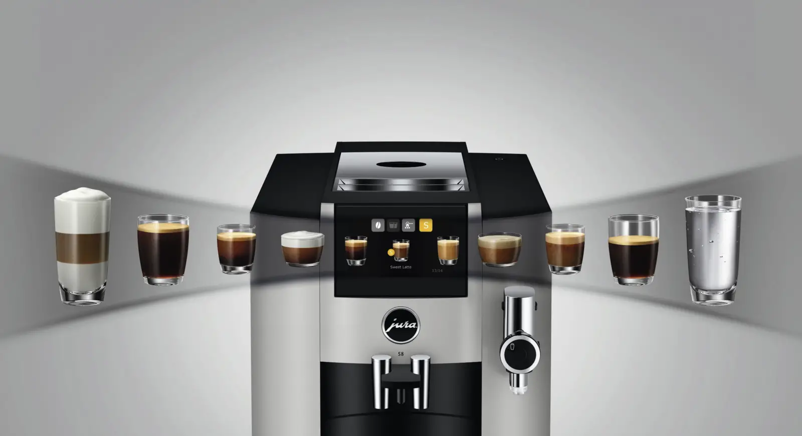 JURA S8 Dark Inox (EB) Volautomatische Koffiemachine