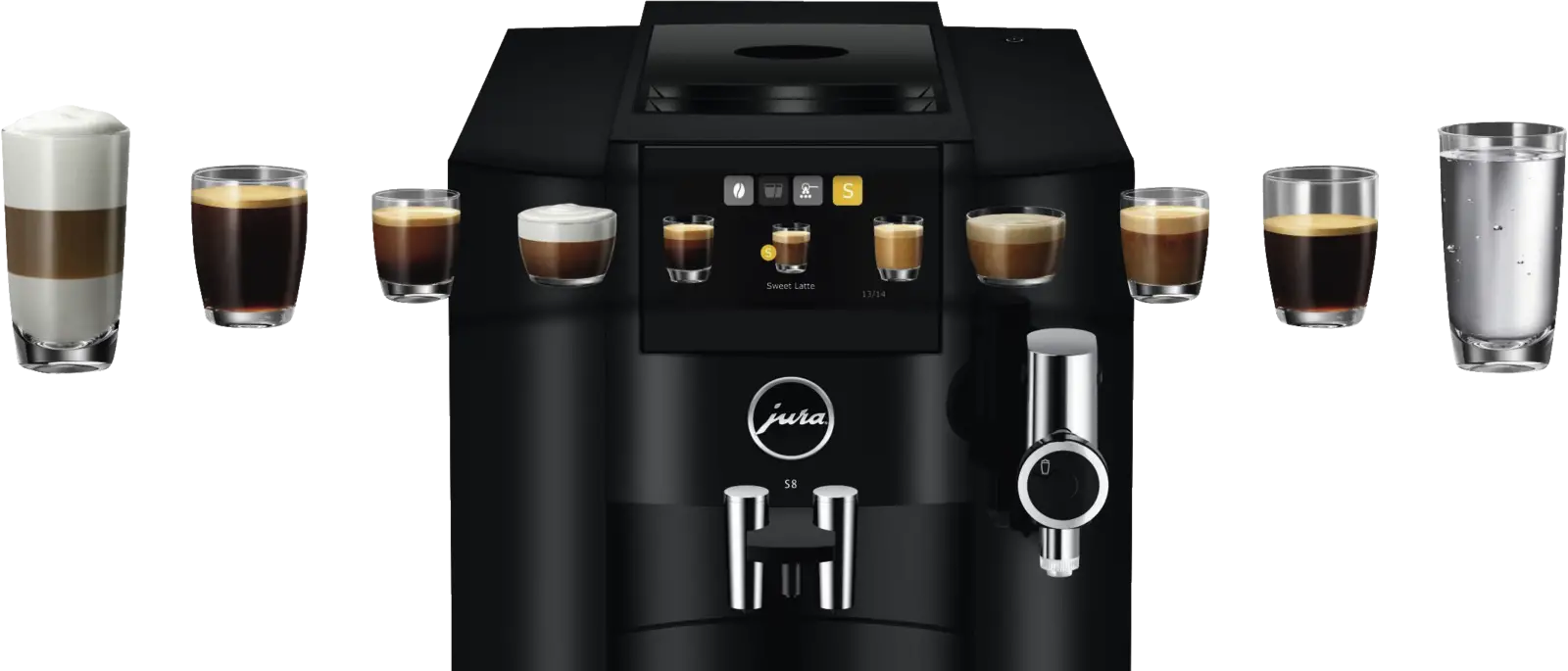 JURA S8 Piano Black (EB) Volautomatische Koffiemachine