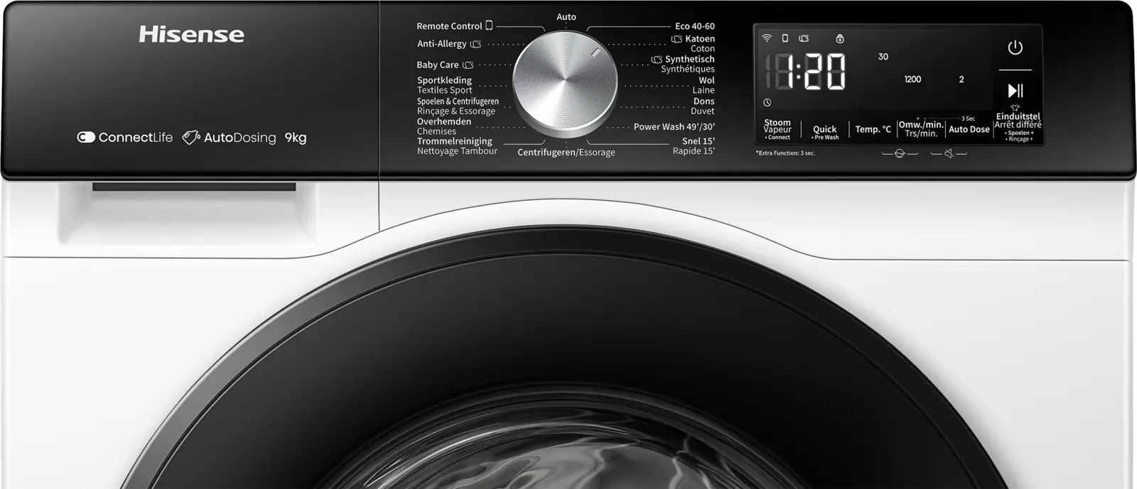 Hisense WF3S9045BW3/BLX Wasmachine