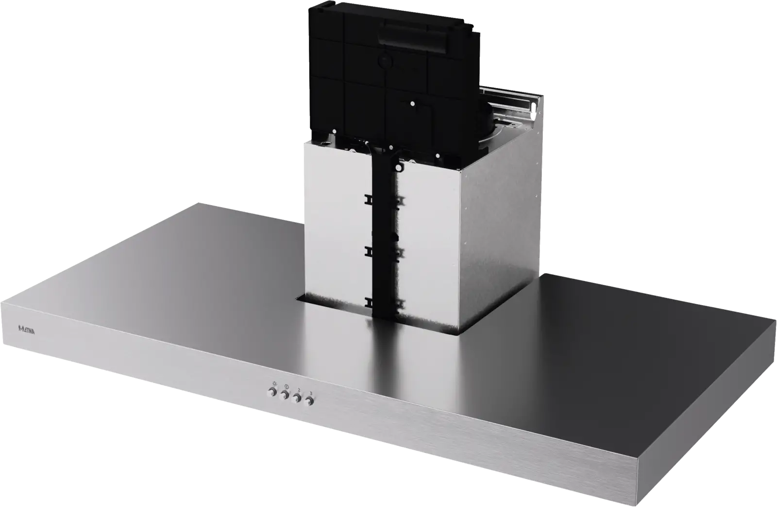 ETNA AB290RVS Blokmodel Schouwkap - 90 cm - RVS