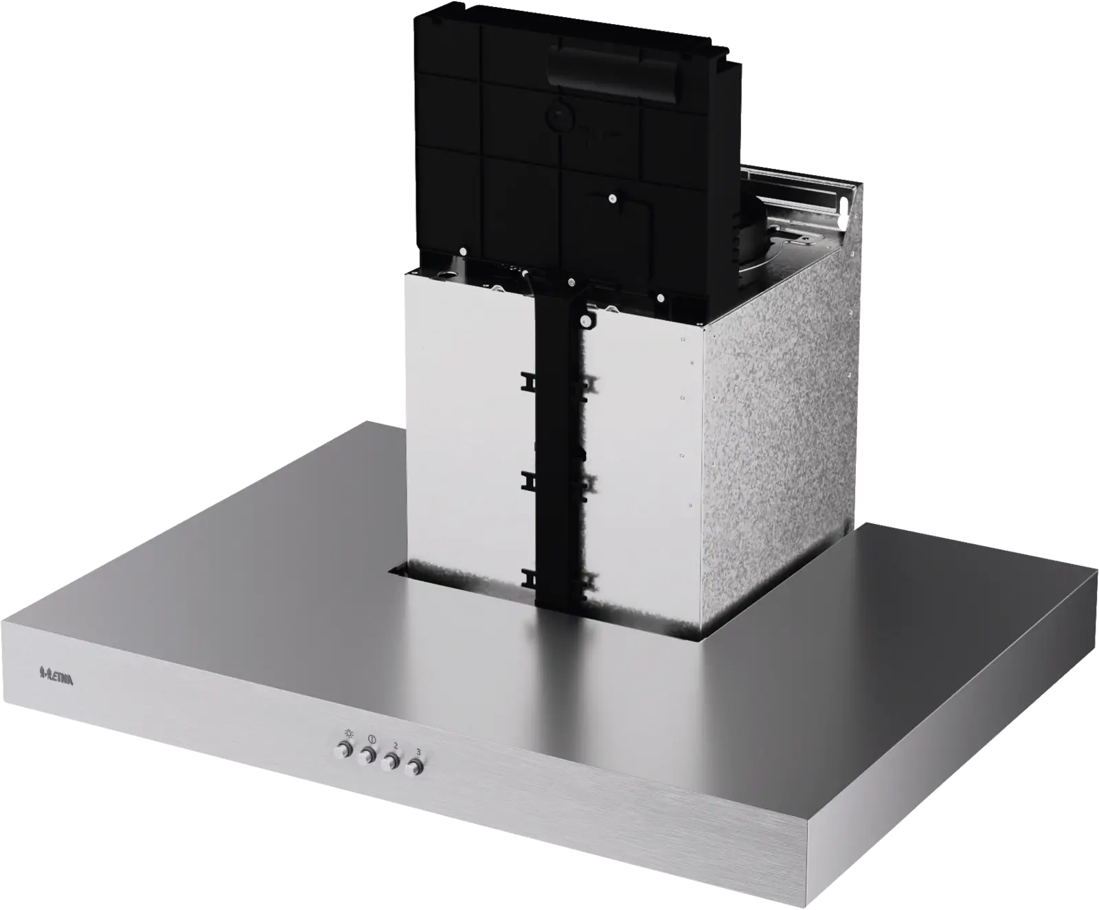ETNA AB260RVS Blokmodel Schouwkap - 60 cm - RVS