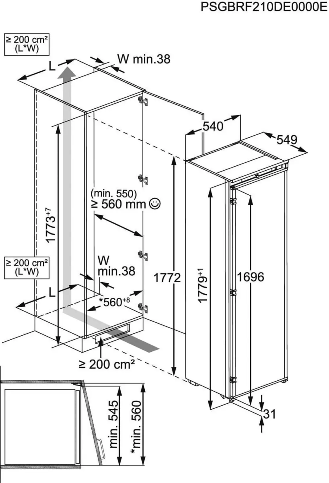 AEG TB7NA181ES Inbouw Vriezer