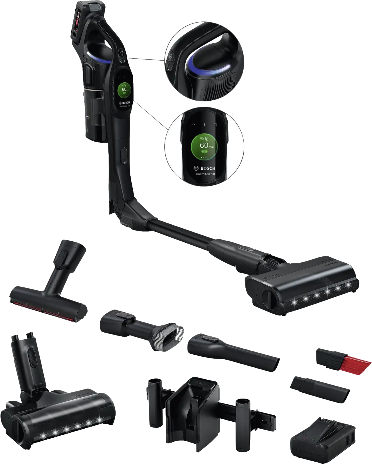BOSCH BXS1041BQC Unlimited 10 EXCLUSIV Steelstofzuiger - Zwart