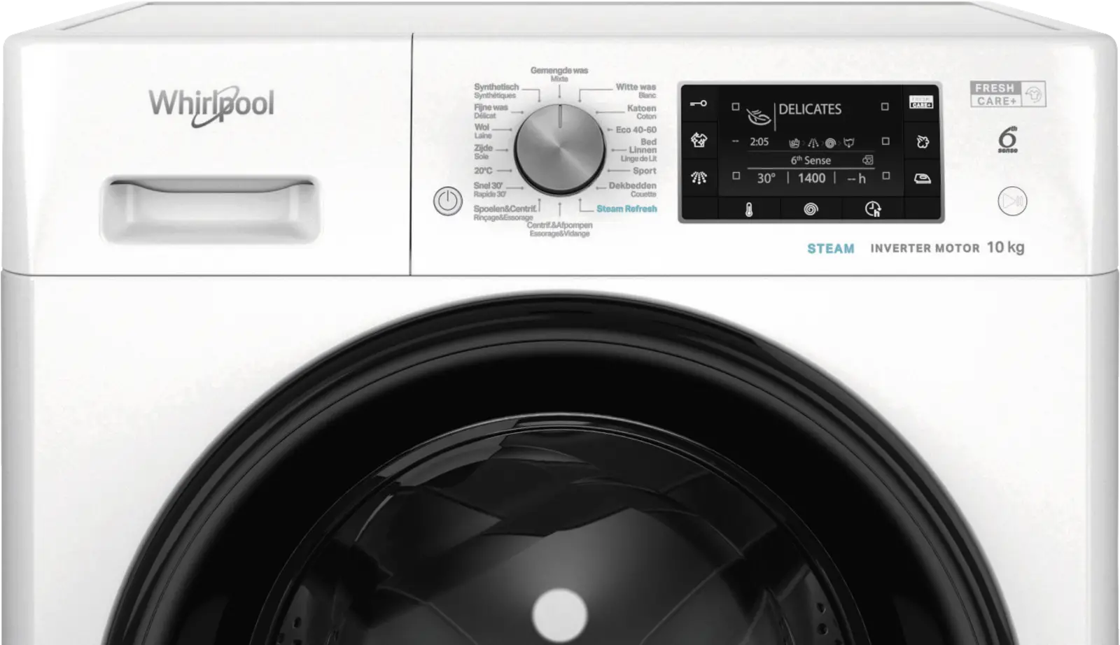 Whirlpool FFD 10489E BV BE FreshCare+ Steam Wasmachine