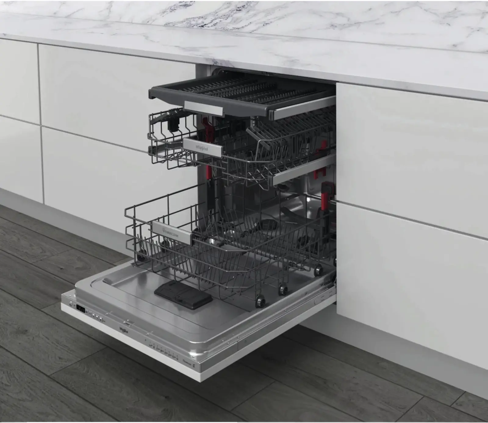Whirlpool WIO 3T126 PFE volledig geïntegreerde vaatwasser 