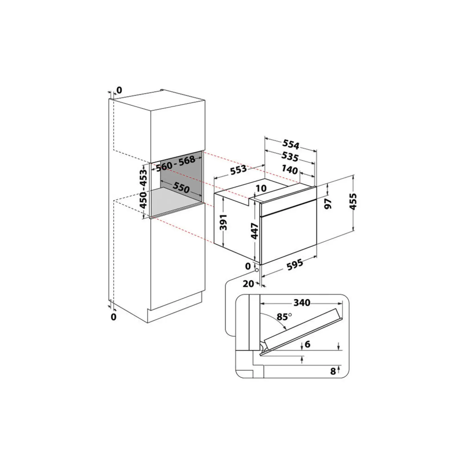 Whirlpool WMW57DHME Inbouwmagnetron - Beige