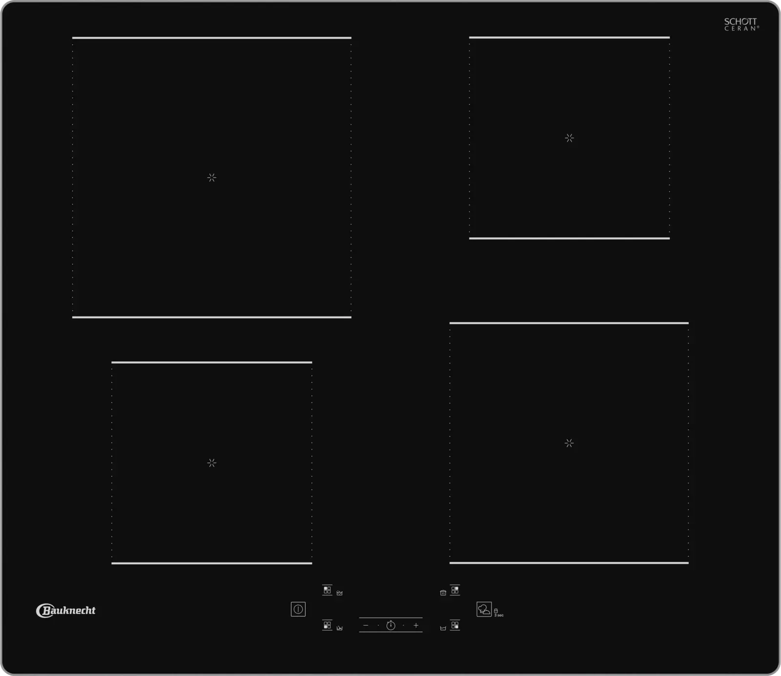 Whirlpool WL B2977 NE Inductiekookplaat - 4 Zones - FlexiCook