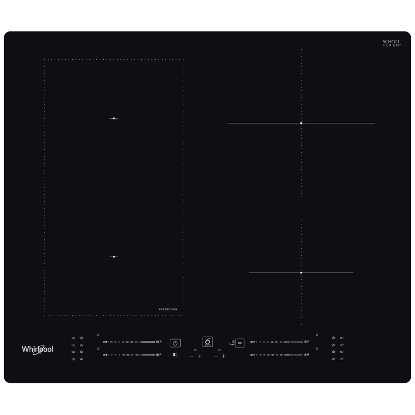 Whirlpool WL S7960 NE Inductiekookplaat - 4 Zones - FlexiCook
