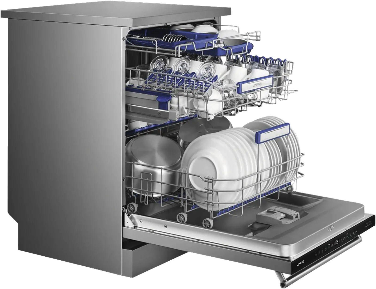SMEG LVS345BQSTX Classici Esthetisch Vrijstaande Vaatwasser - RVS