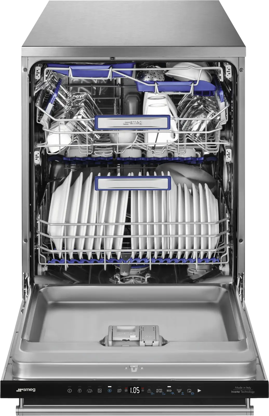 SMEG LVS345BQSTX Classici Esthetisch Vrijstaande Vaatwasser - RVS