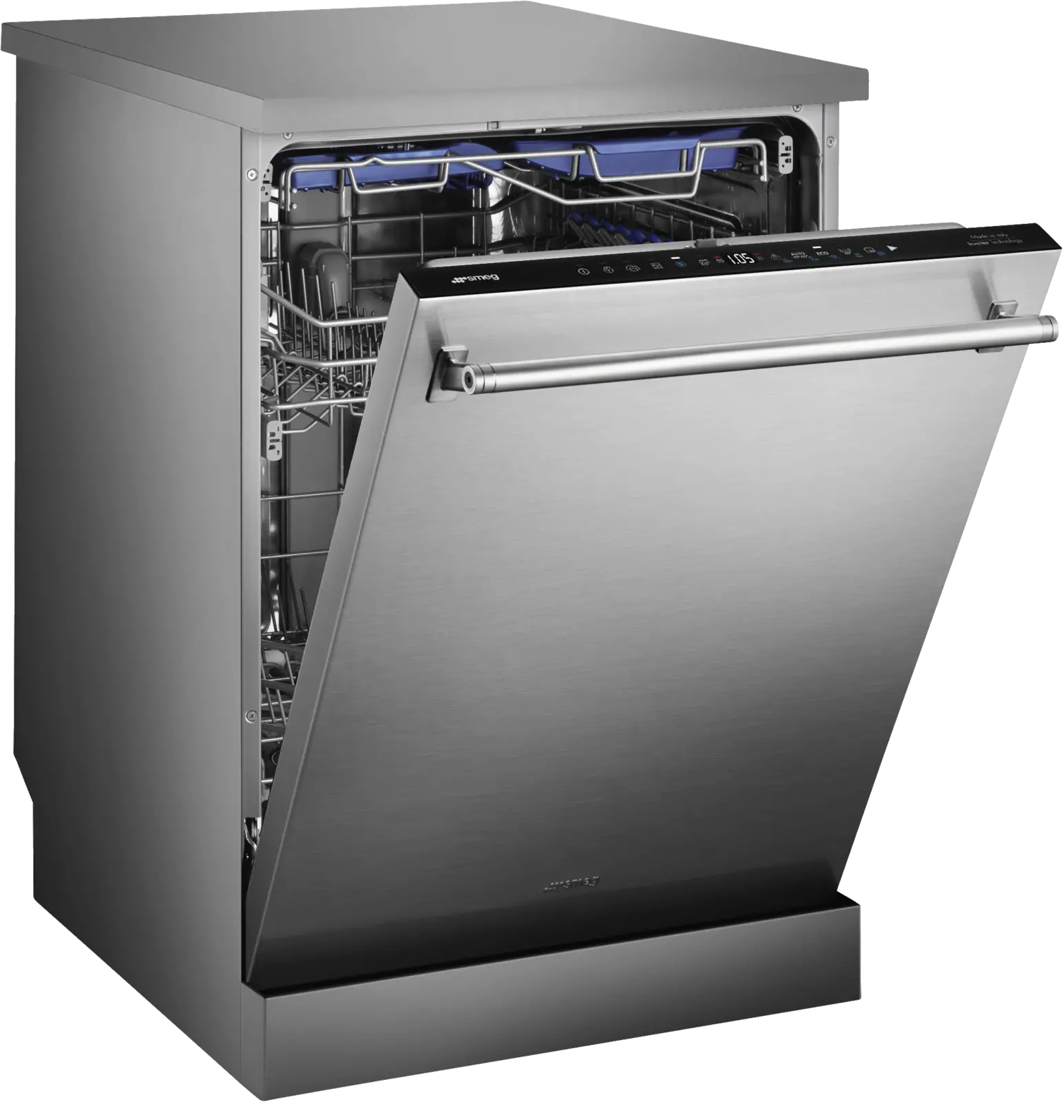 SMEG LVS345BQSTX Classici Esthetisch Vrijstaande Vaatwasser - RVS