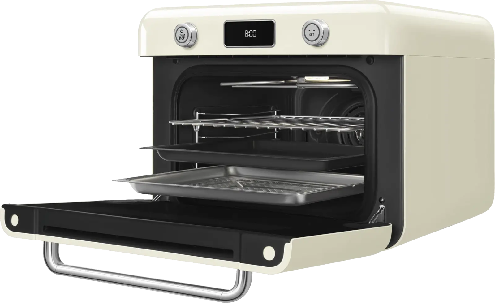 SMEG COF01CREU Vrijstaande Combi Stoomoven 50's Style - Glanzend Crème