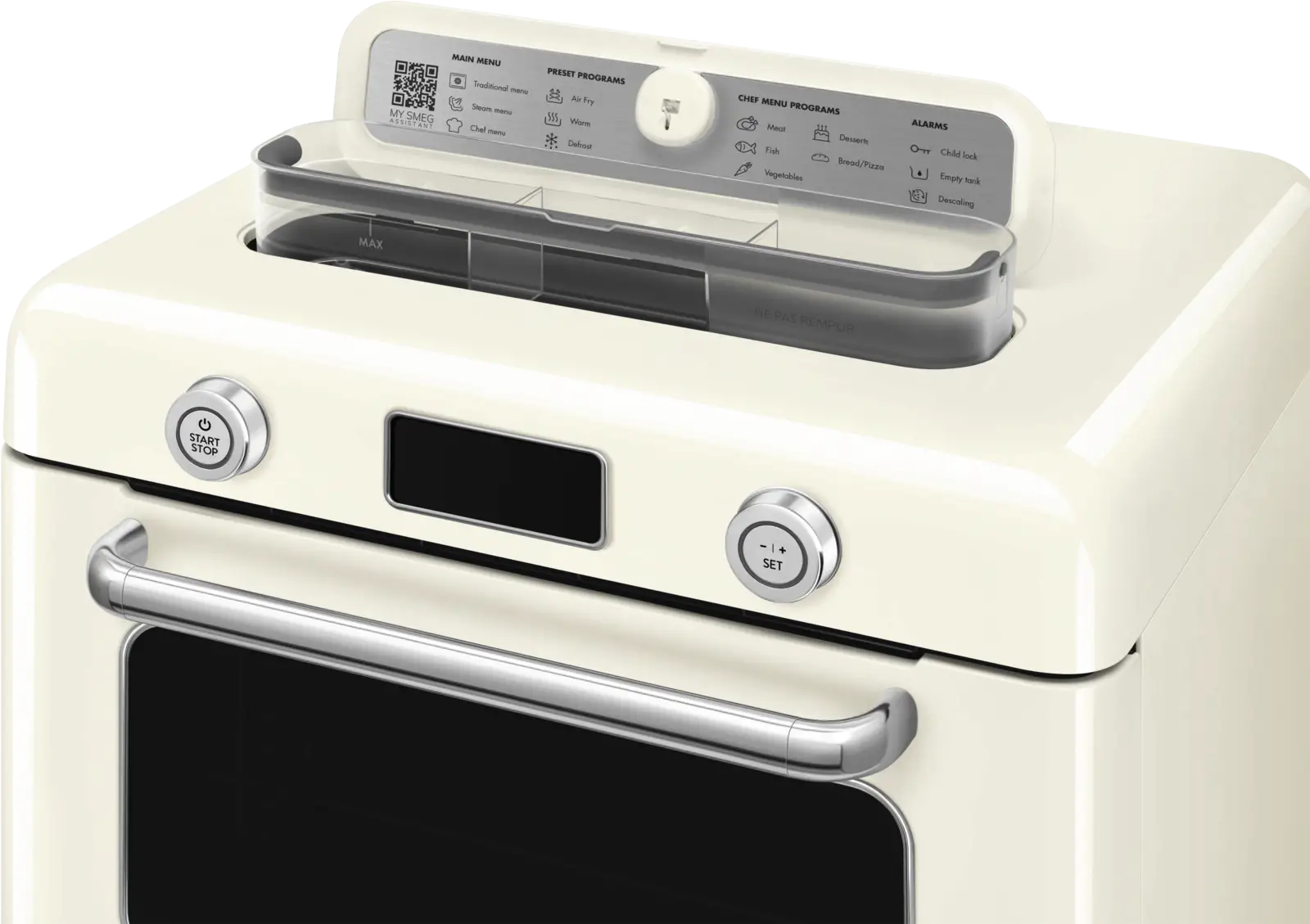 SMEG COF01CREU Vrijstaande Combi Stoomoven 50's Style - Glanzend Crème