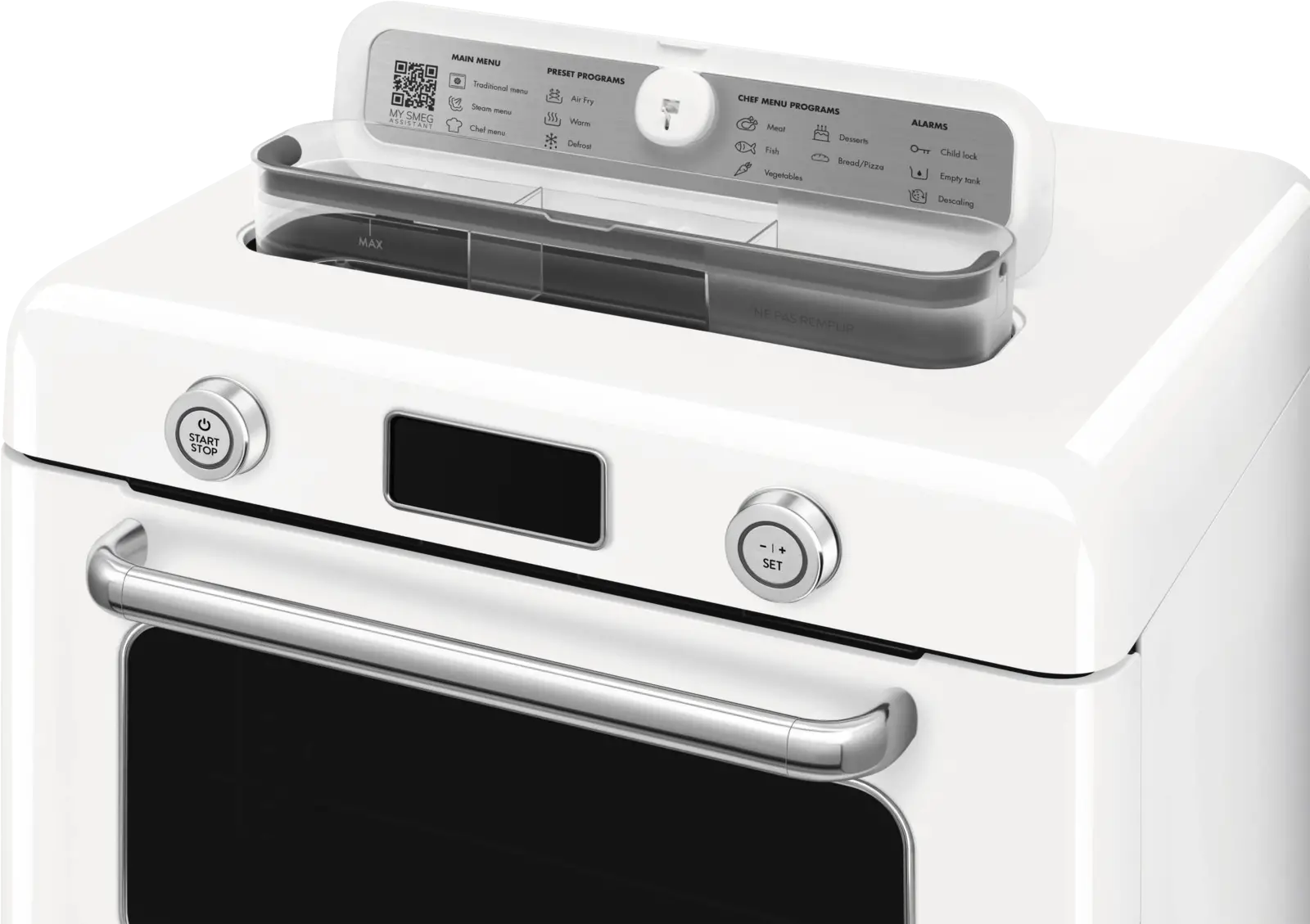 SMEG COF01WHEU Vrijstaande Combi Stoomoven 50's Style - Glanzend Wit