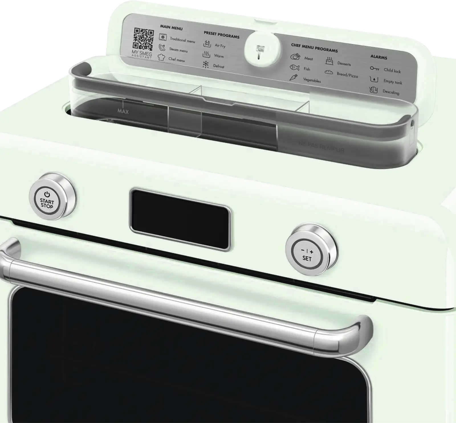 SMEG COF01PGEU Vrijstaande Combi Stoomoven 50's Style - Watergroen