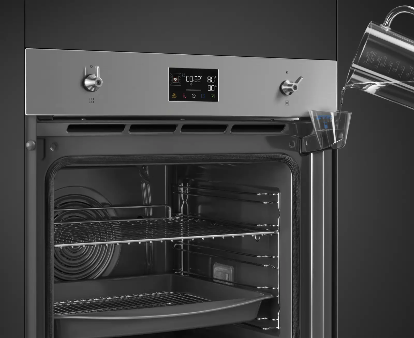 SMEG SOP6302S2PX Classici Esthetisch Pyro steam Galileo Inbouw Oven