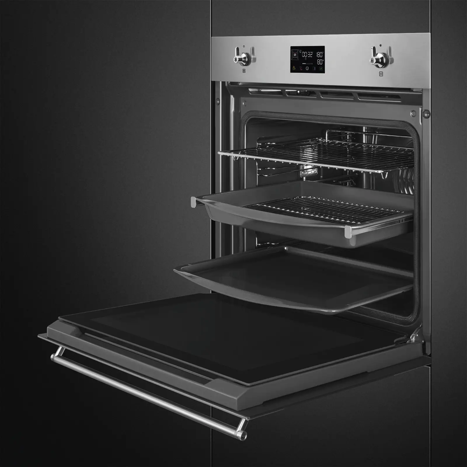SMEG SOP6302S2PX Classici Esthetisch Pyro steam Galileo Inbouw Oven