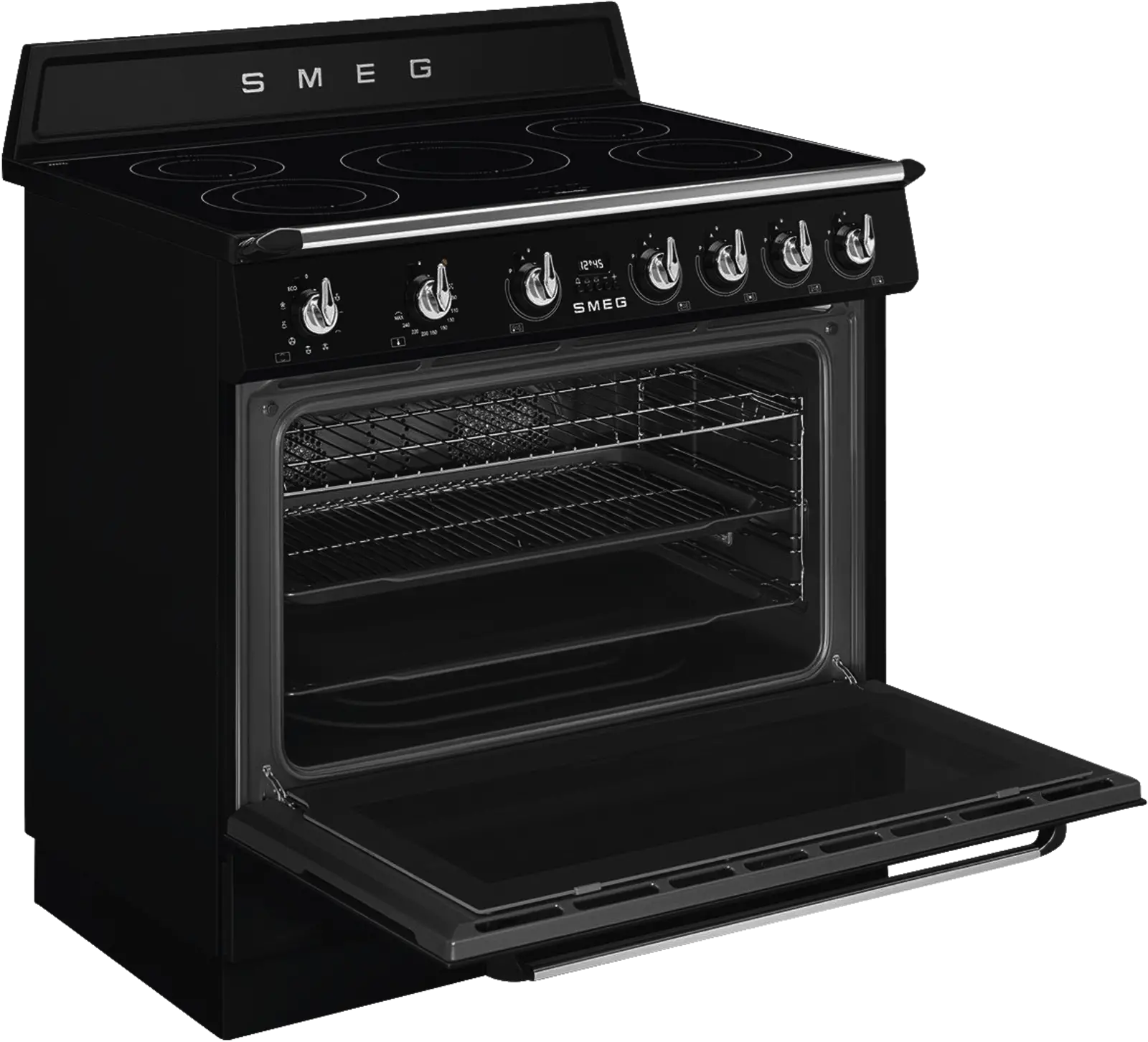SMEG TR90IMBL Victoria Esthetisch Fornuis met Inductie Kookplaat - 90 x 60 cm - Zwart