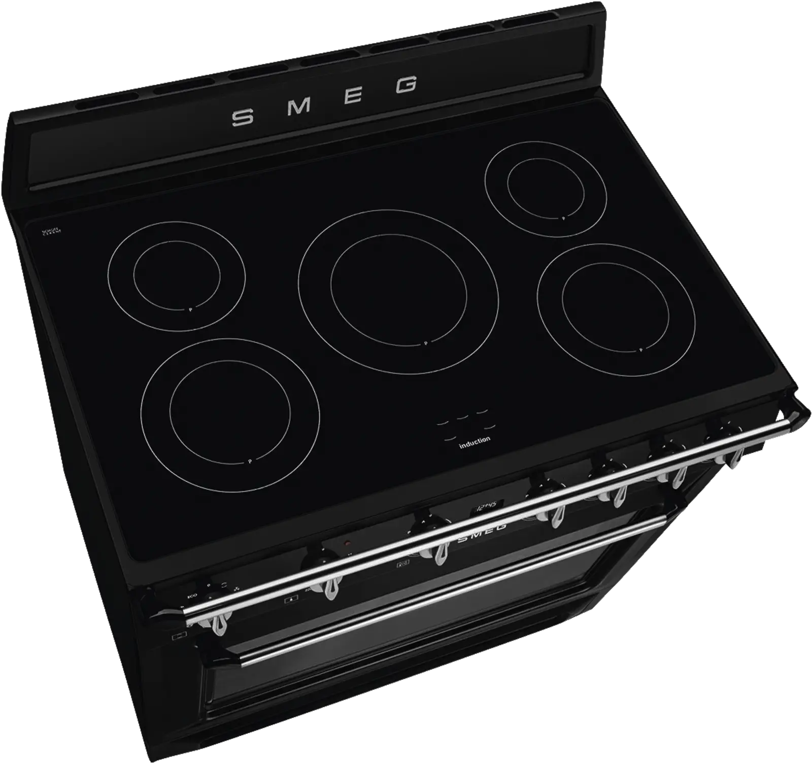 SMEG TR90IMBL Victoria Esthetisch Fornuis met Inductie Kookplaat - 90 x 60 cm - Zwart