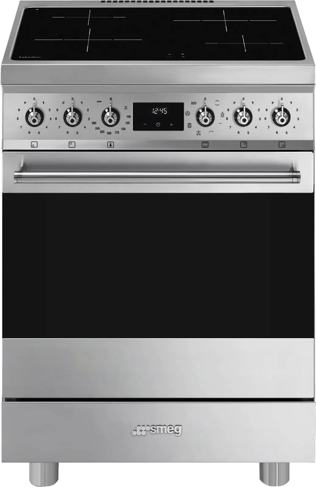 SMEG C6IMXM2 Classici Esthetisch Fornuis met Inductie Kookplaat - 60 x 60 cm - Zilvergrijs