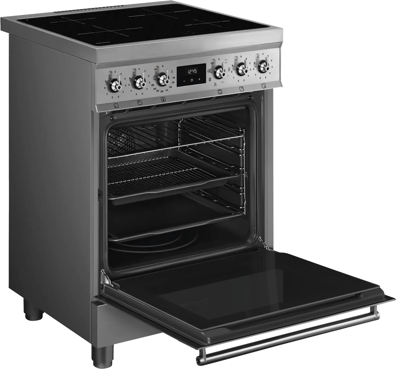 SMEG C6IMXM2 Classici Esthetisch Fornuis met Inductie Kookplaat - 60 x 60 cm - Zilvergrijs