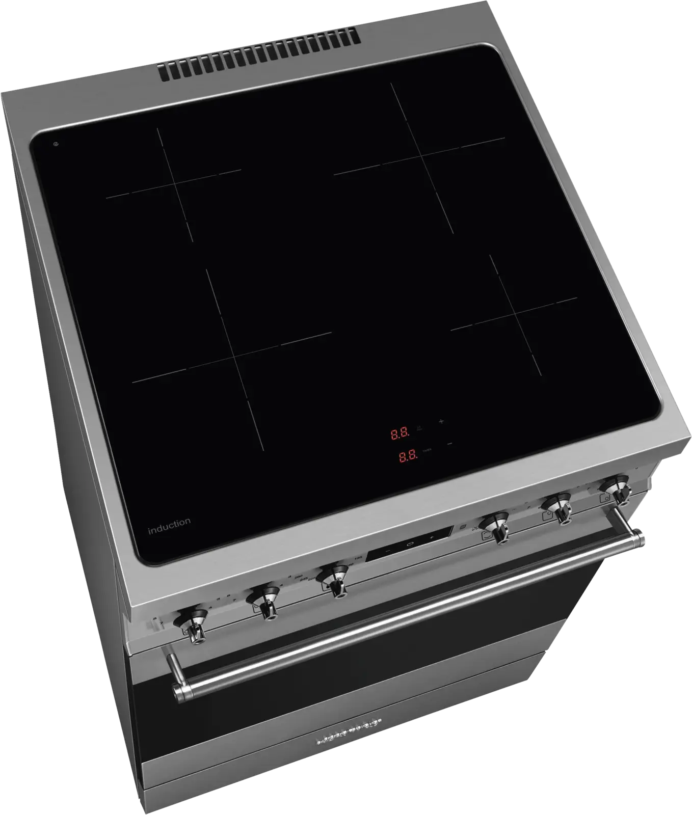 SMEG C6IMXM2 Classici Esthetisch Fornuis met Inductie Kookplaat - 60 x 60 cm - Zilvergrijs