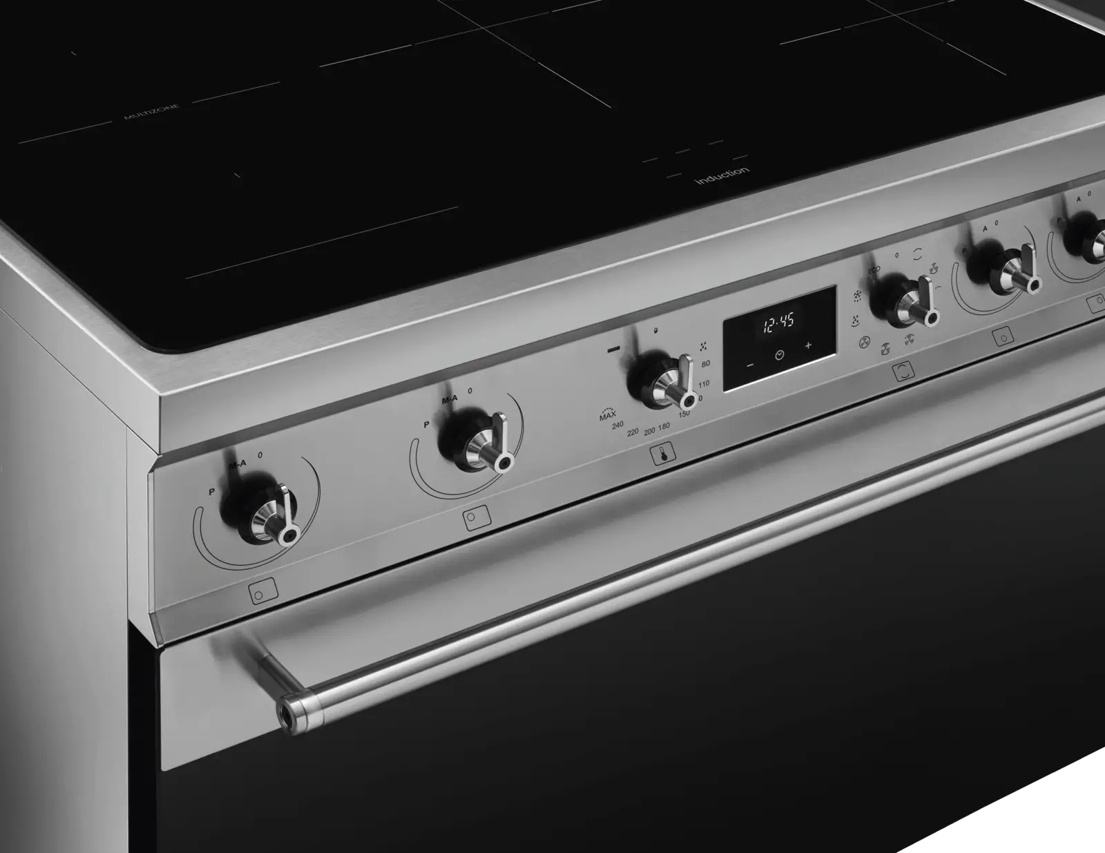 SMEG C6IMXM2 Classici Esthetisch Fornuis met Inductie Kookplaat - 60 x 60 cm - Zilvergrijs