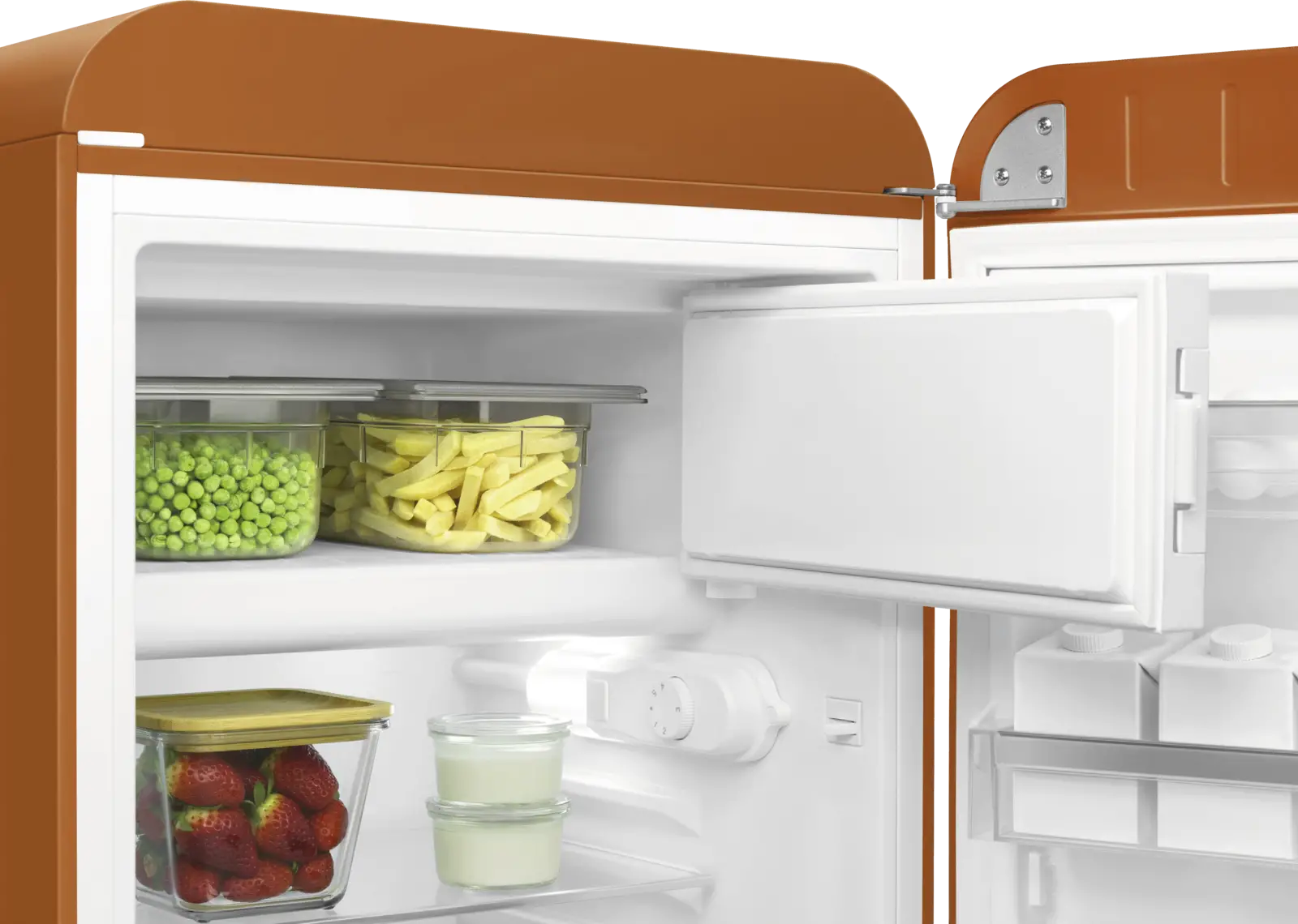 SMEG FAB10ROR6 Koelkast 50's Style - Oranje - Scharnier Rechts