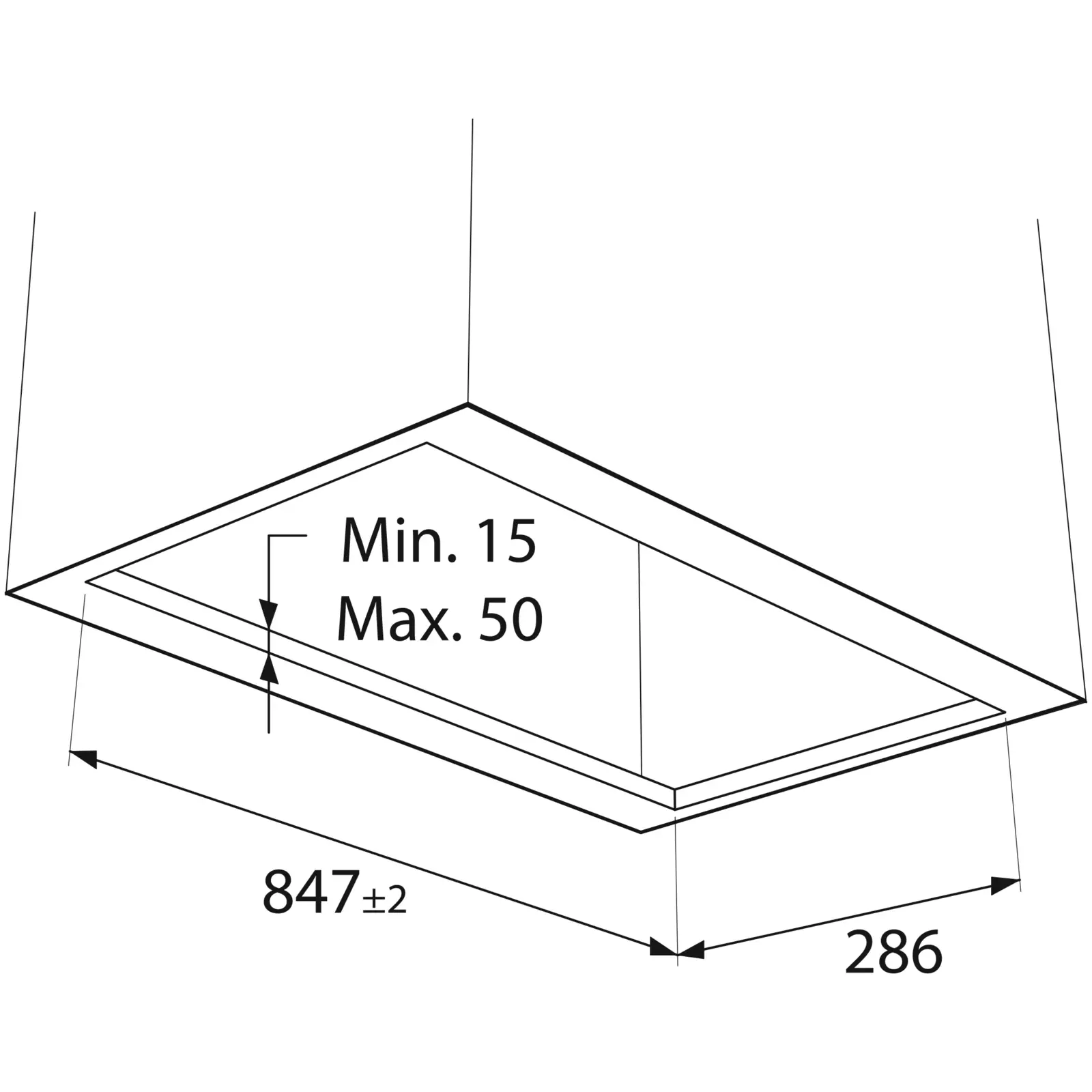 ATAG WU9054MG Inbouw Afzuigunit - Afzuigkap - 90 cm