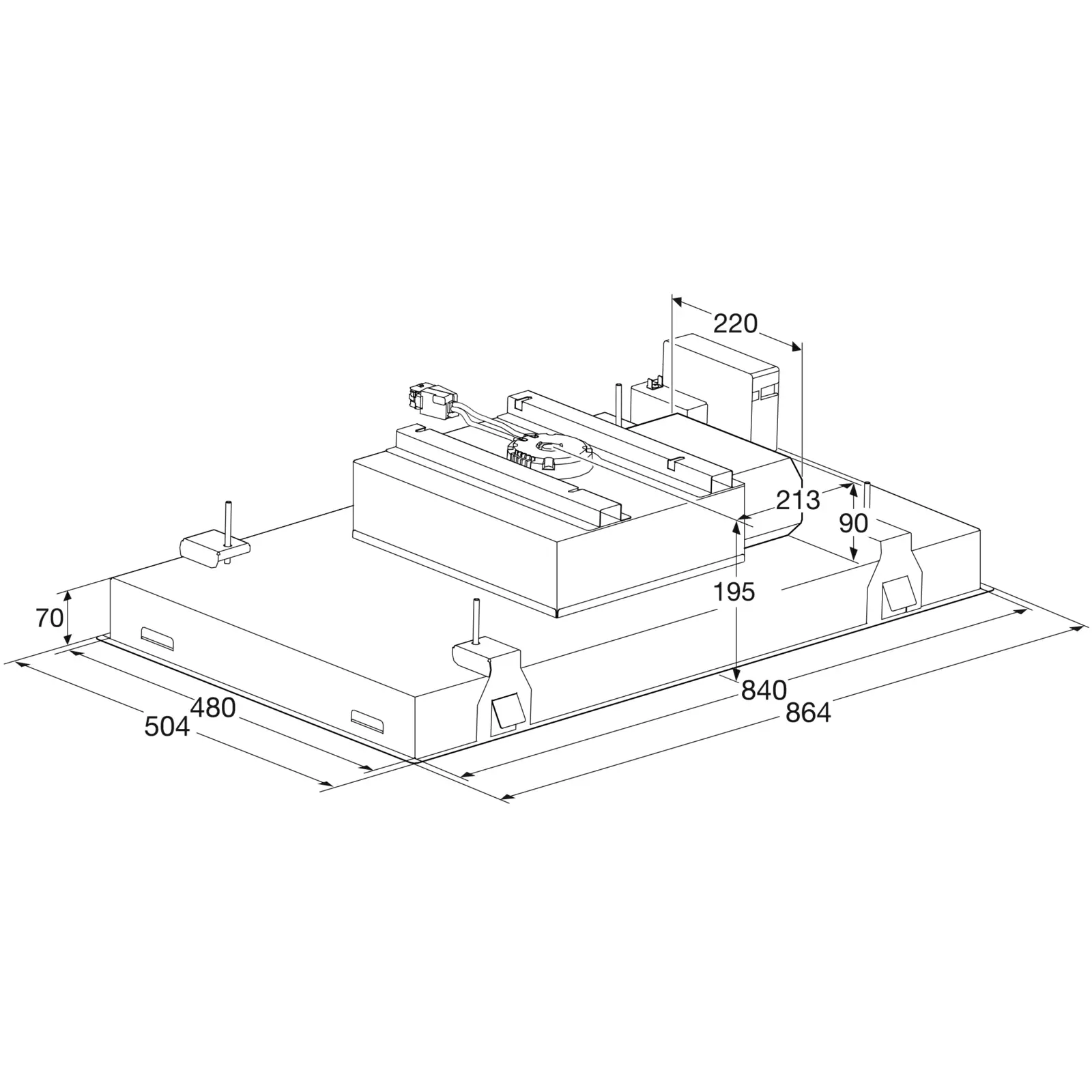 ATAG CU9054MG Plafondunit - Afzuigkap - 90 cm - RVS